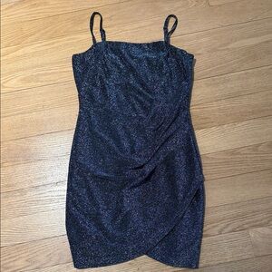 Trixxi Sparkling Navy Mini Dress
